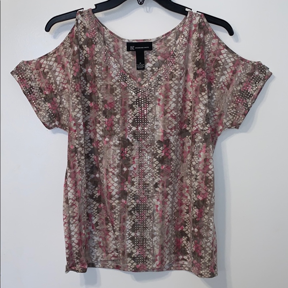 INC International Concepts cold shoulder t-shirt